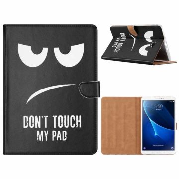 Ntech Samsung Galaxy Tab A 10.1" SM T580 / T585 Quote & Print Design Booktype Kunstleer Hoesje