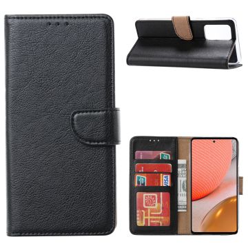 Samsung A72 hoesje bookcase zwart - Samsung galaxy A72 5G portemonnee book case hoes cover