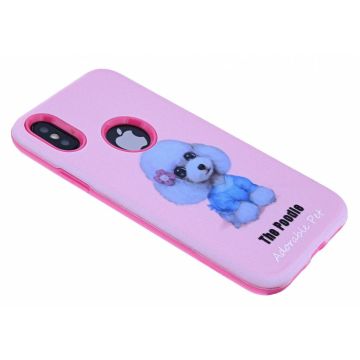 iPhone X / Xs 3D Poedel Design Back Cover Hoesje