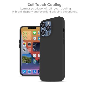 Hoesje Geschikt voor iPhone 13 hoesje – Siliconen Nano Liquid Silicone Backcover – Zwart