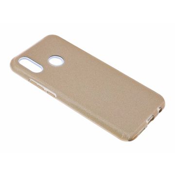 Ntech Huawei P Smart 2019 Goud Glitter TPU Back Cover Hoesje