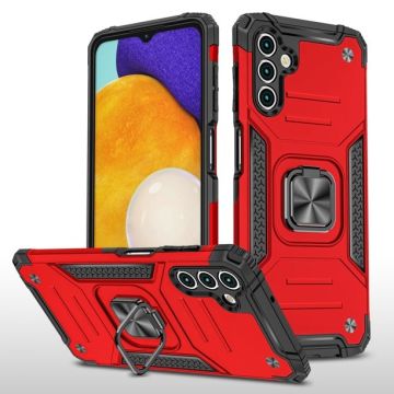 oTronica Armor Backcover voor Samsung Galaxy A32 (5G) hoesje met ring kickstand - Rood
