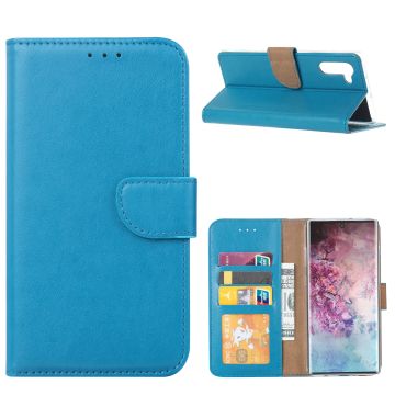 Ntech Samsung Galaxy Note 10 Portemonnee / Booktype Hoesje - Blauw