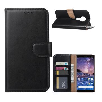 Nokia 6.2 / Nokia 7.2 Portemonnee hoesje / Boek hoesje - Zwart