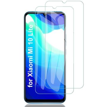 Xiaomi Mi 10 Lite Screenprotector - Xiaomi Mi 10 Lite 5G Screenprotector Glas Gehard Tempered Glass - 2 Stuks