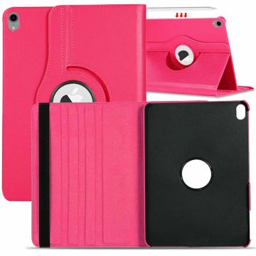 Hoes geschikt voor iPad Air 2022 360 Graden Draaibare Pink - Hoes geschikt voor iPad Air 5 hoes bookcase met standaard - Hoes geschikt voor iPad air 5 case 5e generatie hoes - Hoes geschikt voor iPad Air 2022 / Air 2020 hoes 10.9 - Hoes geschikt voor iPad