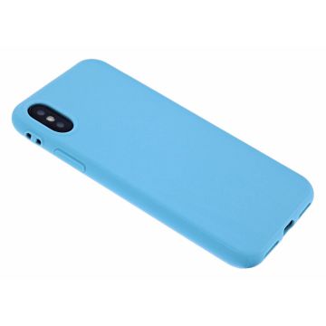 iPhone X / Xs Soft Premium TPU Back cover siliconen Hoesje Licht Blauw