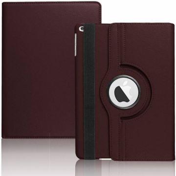 Ntech Hoes geschikt voor Apple iPad iPad 9.7 (2017 /2018) hoesje 360° draaibaar Bruin
