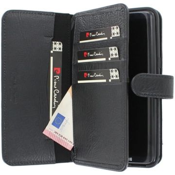 Pierre Cardin boekmodel voor Galaxy S8 - Zwart