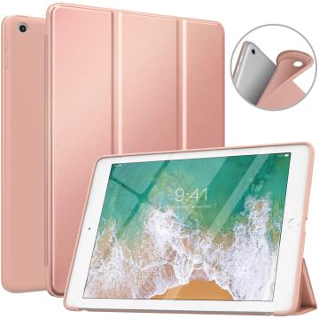 Hoes geschikt voor iPad 2017 / 2018 backcover Hoes Rosegoud - Hoes geschikt voor iPad 5e / 6e generatie - Hoes geschikt voor iPad siliconen - Hoes geschikt voor iPadje Soft smart cover - Hoes geschikt voor iPad 2018 Hoes - Hoes geschikt voor iPad 9.7 hoes