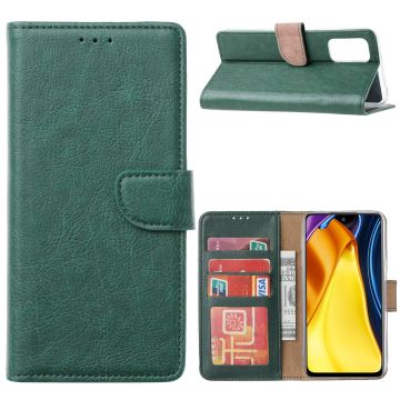 Xiaomi Redmi Note 10 5G Hoesje / Poco M3 Pro 5G Hoesje Groen bookcase met Pasjeshouder - Hoesje Mi Poco M3 Pro 5G case Portemonnee cover