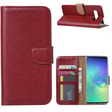 Samsung Galaxy S10 Plus Portemonnee Hoesje - Bordeaux Ntech