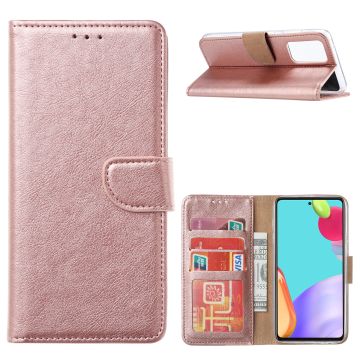 Samsung A52 hoesje Rose Goud - Samsung galaxy A52 5G bookcase met Pasjeshouder