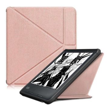 Kobo Libra H20 hoesje Rose Goud - kobo libra h20 sleepcover - kobo ereader Libra H20 hoes Bookcase - Hoes voor Kobo Libra h20 met Sluiting en Auto Sleep Functie