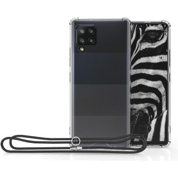 Samsung A42 5G hoesje Koord backcover - Galaxy A42 anti shock hoesje met Koord Zwart