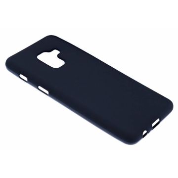 Zwart Ultra Dun Siliconen TPU Hoesje Samsung Galaxy A8 (2018)