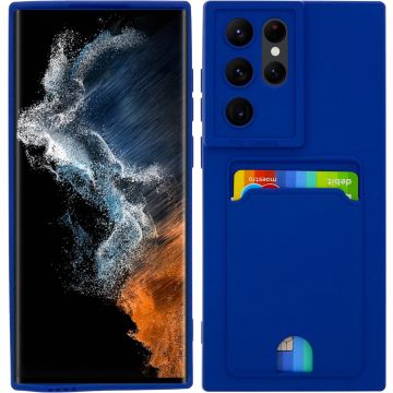 Samsung Galaxy S22 Ultra Siliconen hoesje Donker Blauw