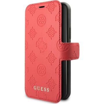 iPhone 11 Pro Bookcase hoesje - Guess - Effen Rood - Kunstleer