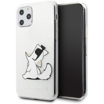 Apple iPhone 11 Pro Transparant Karl Lagerfeld Backcover hoesje Choupette - No Rope - KLHCN58CFNRC