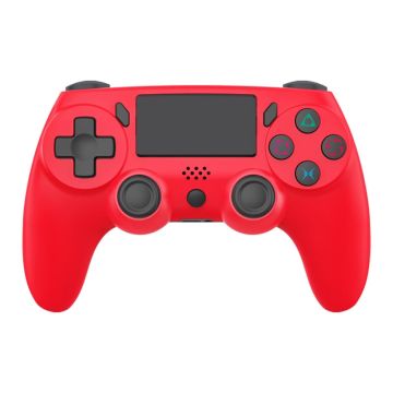 Ntech PS4 Controller Geschikt voor PS4 en PS3 - ps4 game controller Draadloos P47 - Rood -  Audio Jack Input - Touch Sensor - Dual Trilmotoren Draadloze Controller