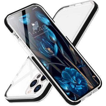 Hoesje Geschikt voor iPhone 13 Pro Max Hoesje silicone cover Transparent - Hoesje Geschikt voor iPhone 13 Pro Max Case Shockproof Shell Protective Heavy Duty met Bumper Cover zwart