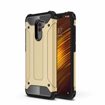 Ntech Xiaomi Pocophone F1 Dual layer Rugged Armor hoesje - Goud