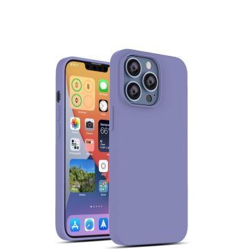 Hoesje Geschikt voor iPhone 13 Pro Max – Liquid siliconen backcover – Lila