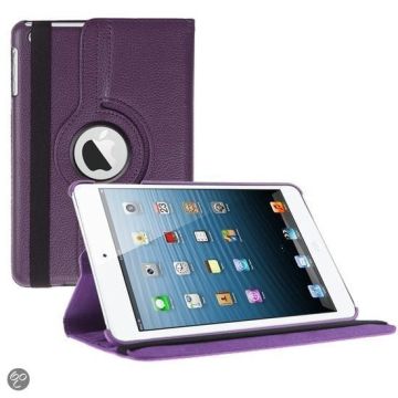 iPad Mini 3 hoesje Multi-stand Case 360 graden draaibare Beschermhoes paars