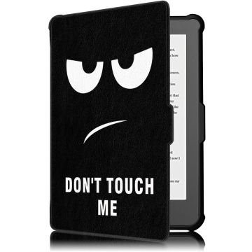 Kobo Clara HD hoes Dont Touch Print Bookcase - kobo clara hd cover Smart case - kobo clara hoes- hoes Kobo Clara HD - Kunstleer - Trifold Bookcase hoesje