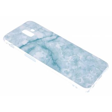 Samsung Galaxy J6+ Plus (2018) Marmer Design Blauw - Back Cover Hoesje