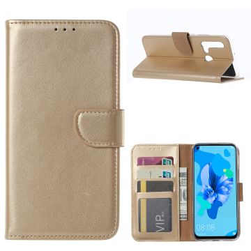 Ntech Huawei P20 lite (2019) Portemonnee / Booktype Hoesje - Goud