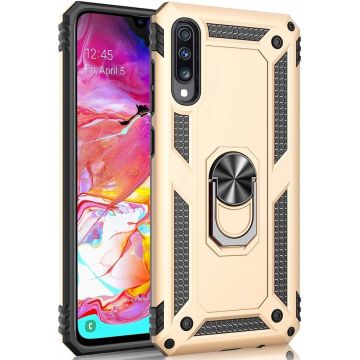 Samsung Galaxy A70/A70s Armor Hoesje Ringhouder TPU - Goud