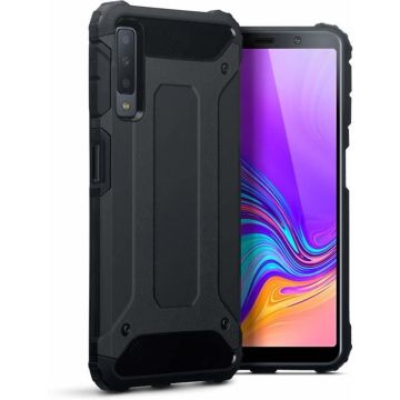 Hoesje voor Samsung Galaxy A7 (2018), tough armor extreme protection case, zwart