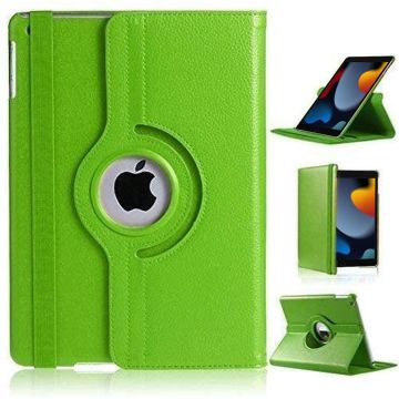 Hoes geschikt voor iPad 2021 / 2020 / 2019 (9e/8e/7e Generatie / 10.2 inch) - 360° draaibare Bookcase - Groen