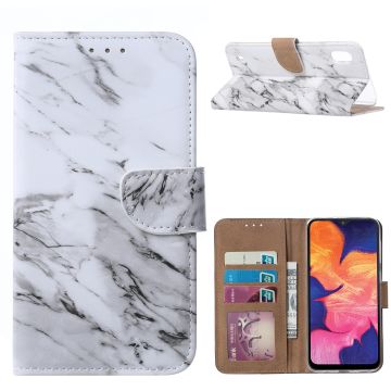 Ntech Marmor Design Boek hoesje met pasjesruimte - Samsung Galaxy A10