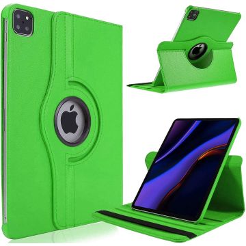 Hoes geschikt voor iPad pro 2020 / 2021 bookcase Draaibare Groen - Hoes geschikt voor iPad pro hoes 2021 / 2020 - Hoes geschikt voor iPad pro 11 2021 case Cover- Hoes geschikt voor iPad pro 2020 hoes