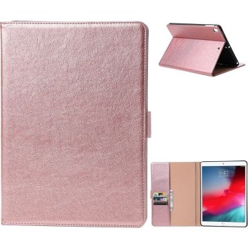 iPad Hoes 2017 Premium Luex Leren Bookcase Rose Goud - ipad hoes 6e generatie - iPad hoes 2018 Zwart 9.7 Inch - iPad 2018 Hoes 9.7 - Hoes iPad Hoes - Ntech