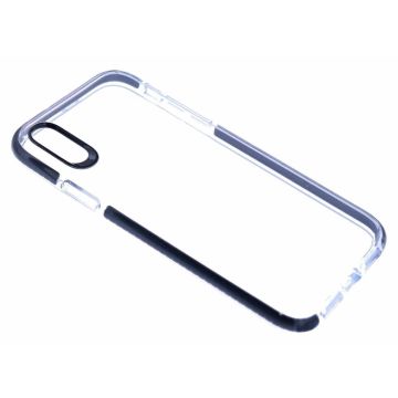 iPhone X / Xs Transparant Back Anti Drop TPU Hoesje Zwart