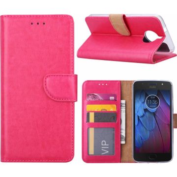 Motorola Moto E4 - Portmeonnee hoesje / Book Case - Pink