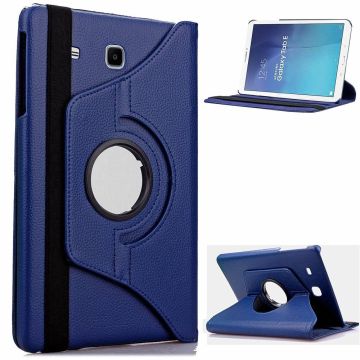 Samsung Galaxy Tab E 9.6 inch SM T560 / T561 Tablet Case / cover met 360° draaistand cover hoesje - Donker Blauw
