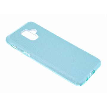 Samsung Galaxy A6+ (Plus) (2018) Groen Glitter TPU Back Cover Hoesje