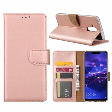 Huawei Mate 20 Lite Rose Goud Booktype / Portemonnee TPU Lederen Hoesje