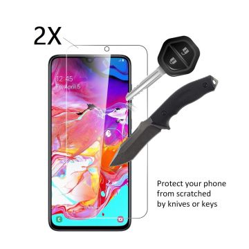 Ntech Samsung Galaxy A70/A70s Screenprotector Tempered Glass - 2 Stuks