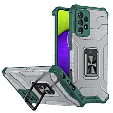 Samsung A52 / A52s hoesje transparent rugged case Groen - hoesje Samsung Galaxy A52s / A52 military Grade met auto magnetische schokabsorptie hoesje