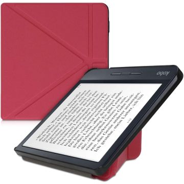 Kobo Libra H20 hoesje Wine Rood - kobo libra h20 sleepcover - kobo ereader Libra H20 hoes Bookcase - Hoes voor Kobo Libra h20 met Sluiting en Auto Sleep Functie