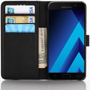 Samsung Galaxy A5 2017 Bookcover Retro Hoesje Zwart