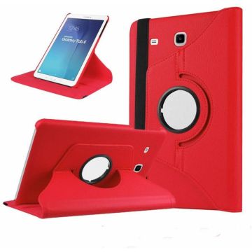 Rood Galaxy Tab E 9,6 inch Tablet Case hoesje met 360ﾰ draaistand cover hoes