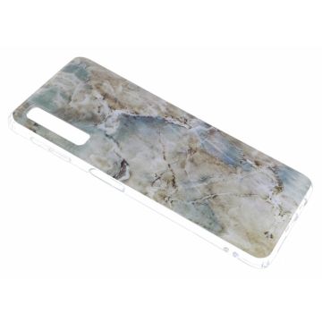 Ntech Samsung Galaxy A50 Marmor Design Back Cover Hoesje - Bruin kleur