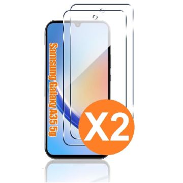 Screenprotector Geschikt voor Samsung Galaxy A35 (5G) Screenprotector Glas Gehard Tempered Glass - 2 Stuks