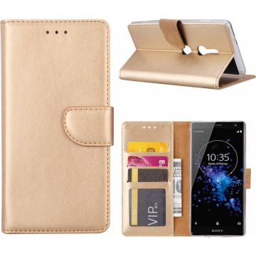 Sony Xperia XZ2 boektype case / portemonnee hoesje Champagne Goud
